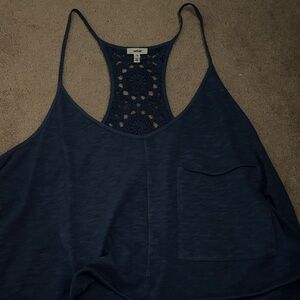 Aerie Navy Camisole with Crochet Detail